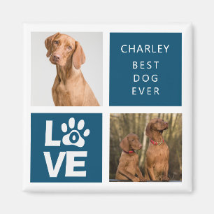 Bester Hund je   Personalisiertes Foto Magnet