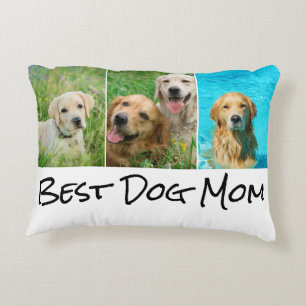 Bester Hund Mama 3 Foto Collage Accent Kissen