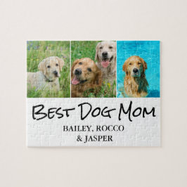 Bester Hund Mama 3 Foto Jigsaw Puzzle