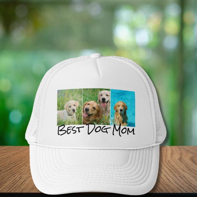 Bester Hund Mama 3 FotoCollage Truckerkappe (Von Creator hochgeladen)
