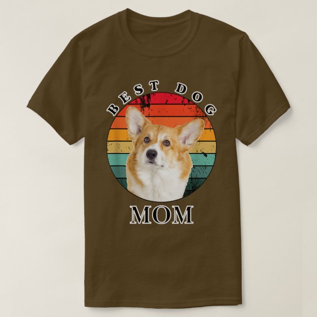 Bester Hund Mama Corgi T-Shirt (Design vorne)