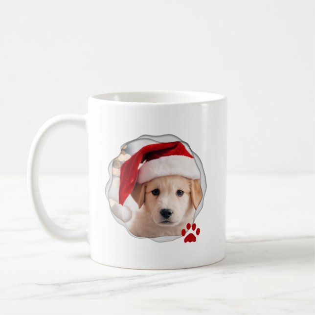 Bester Hund Mama Foto Red Paw Kaffeetasse (Links)