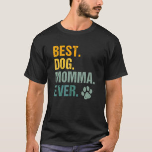 Bester Hund Momma je Retro Vintager Hund Paw Welpe T-Shirt