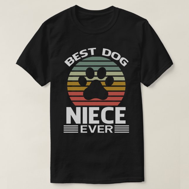 Bester Hund NIECE je Vintag T-Shirt (Design vorne)