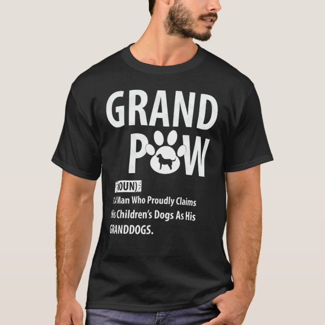 Bester Hund Opa je Großpatsch Apparel Retro Grand T-Shirt (Vorderseite)