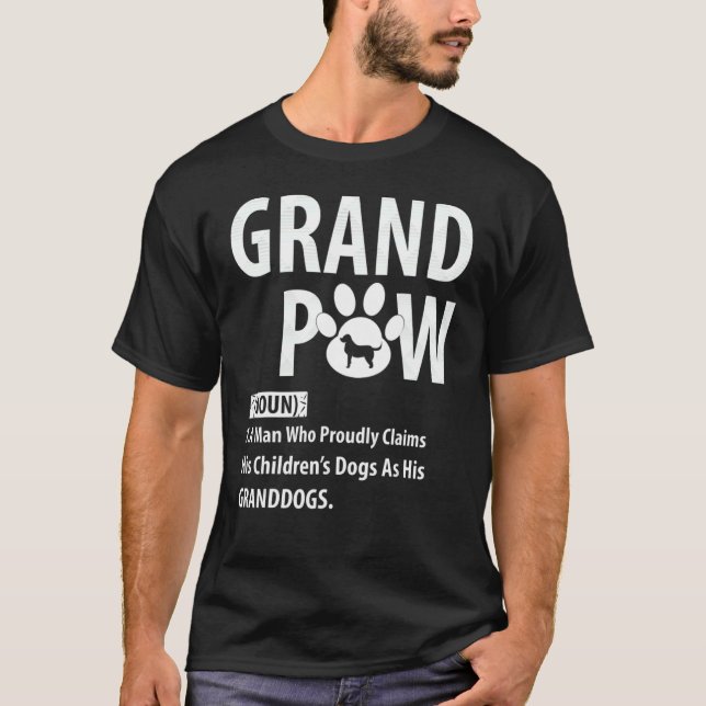 Bester Hund Opa je Großpatsch Apparel Retro Grand T-Shirt (Vorderseite)
