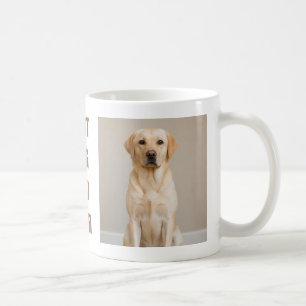 Bester Hund Papa Aller Custom Zwei Foto Gelber Lab Kaffeetasse