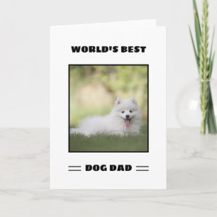Bester Hund Papa der Welt Benutzerdefiniertes Foto Karte