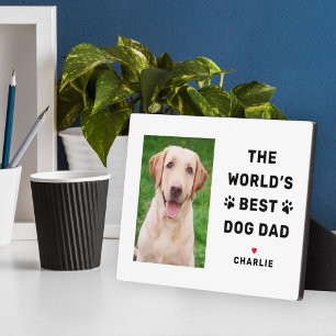 Bester Hund Papa der Welt Individuelles Hunde-Foto Fotoplatte