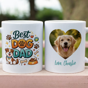 Bester Hund Papa der Welt Maßgeschneiderter Vate Kaffeetasse