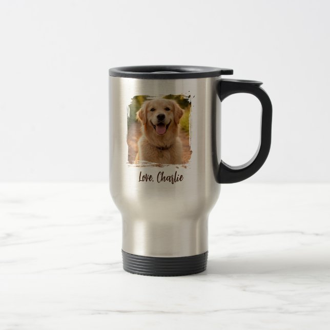 Bester Hund Papa der Welt | Maßgeschneiderter Vate Reisebecher (Rechts)