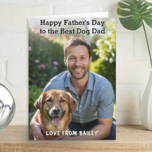 Bester Hund Papa personalisiertes Haustier-Foto zu Karte