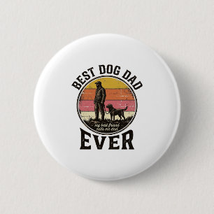 Bester Hund Papa Vintage-Sonnenuntergang Vektor-De Button