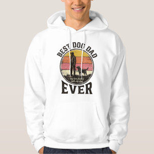 Bester Hund Papa Vintage-Sonnenuntergang Vektor-De Hoodie