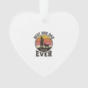 Bester Hund Papa Vintage-Sonnenuntergang Vektor-De Ornament