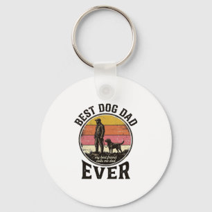 Bester Hund Papa Vintage-Sonnenuntergang Vektor-De Schlüsselanhänger