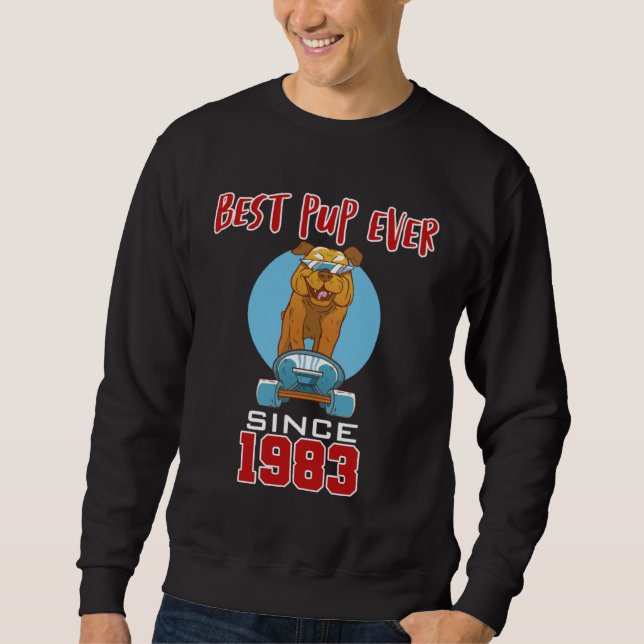 Bester Hund seit 1983 Sweatshirt (Vorderseite)
