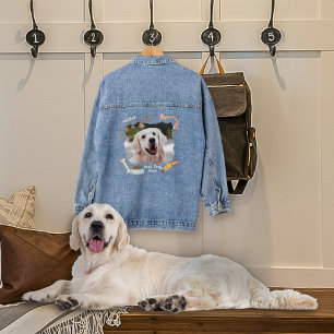 Bester Hund überhaupt Foto-Denim-Jacke Jeansjacke