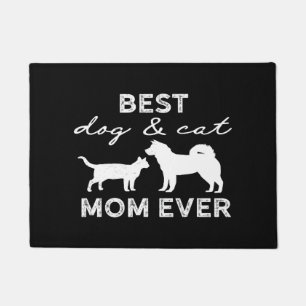 Bester Hund und Katze Mama Geschenk Niedlich Crazy Fußmatte