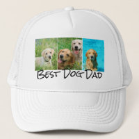 Bester Hund Vater 3 Foto Collage Trucker Hat