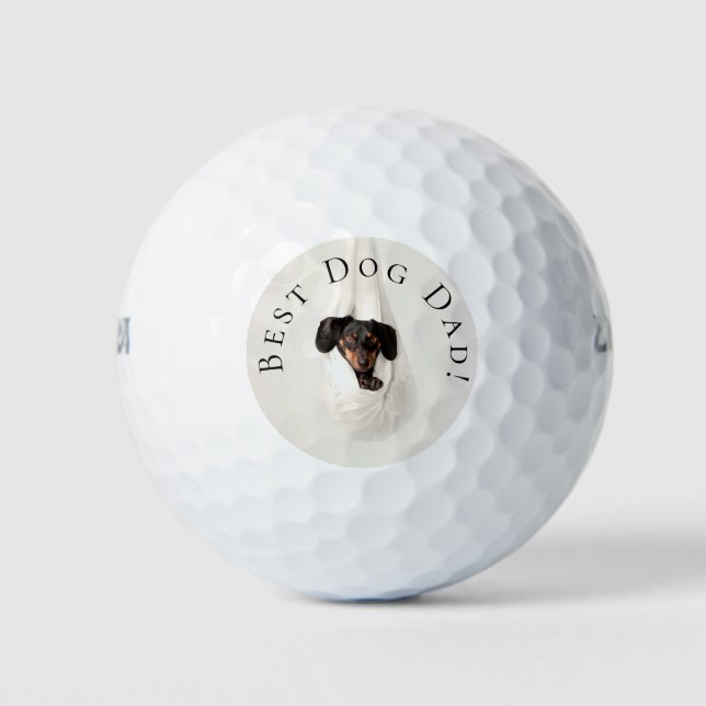 Bester Hund-Vater aus dem benutzerdefinierten, pup Golfball (Vorderseite)