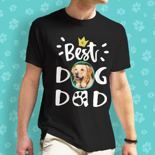 Bester Hund Vater  Foto Pad Drucken Weißer Text Sp T-Shirt