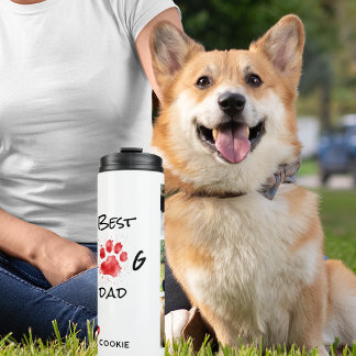 Bester Hund-Vater | FotoCollage | INDIVIDUELLE NAM Thermosbecher