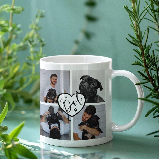 Bester Hund-Vater | FotoCollage Kaffeetasse (Von Creator hochgeladen)