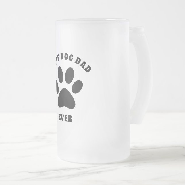 Bester Hund-Vater für jeden benutzerdefinierten Te Mattglas Bierglas (VorderseiteRechts)