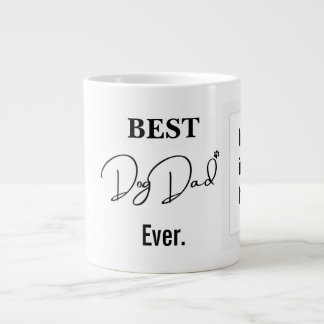 Bester Hund-Vater | Handgeschriebener Single-Foto Jumbo-Tasse