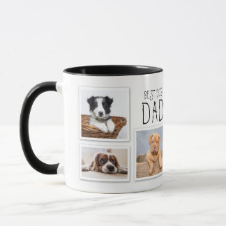 Bester Hund-Vater je 6 Foto Collage Tasse