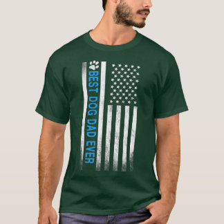 Bester Hund-Vater je amerikanisches Flag-Geschenk T-Shirt