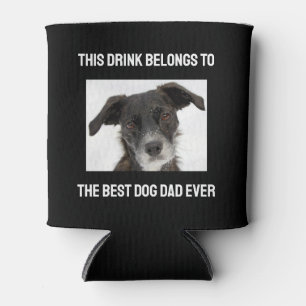 Bester Hund-Vater je benutzerdefiniertes Foto Schw Dosenkühler