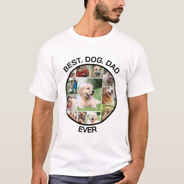 Bester Hund Vater je - Benutzerdefiniertes Niedlic T-Shirt (Vorderseite)