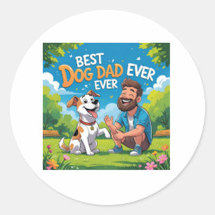 Bester Hund-Vater je Cartoon Großer Sticker