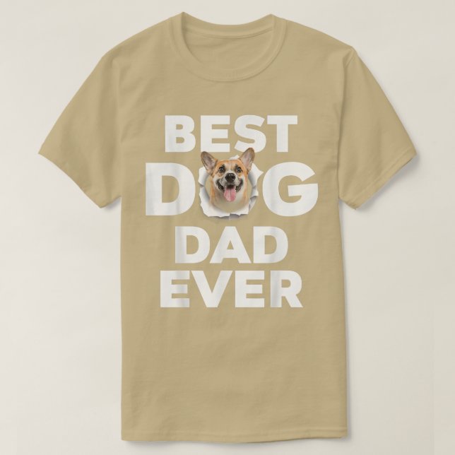 Bester Hund Vater je Corgi Liebhaber T-Shirt (Design vorne)