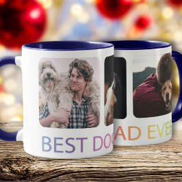 Bester Hund Vater je Foto Collage Pet Kaffee Tasse