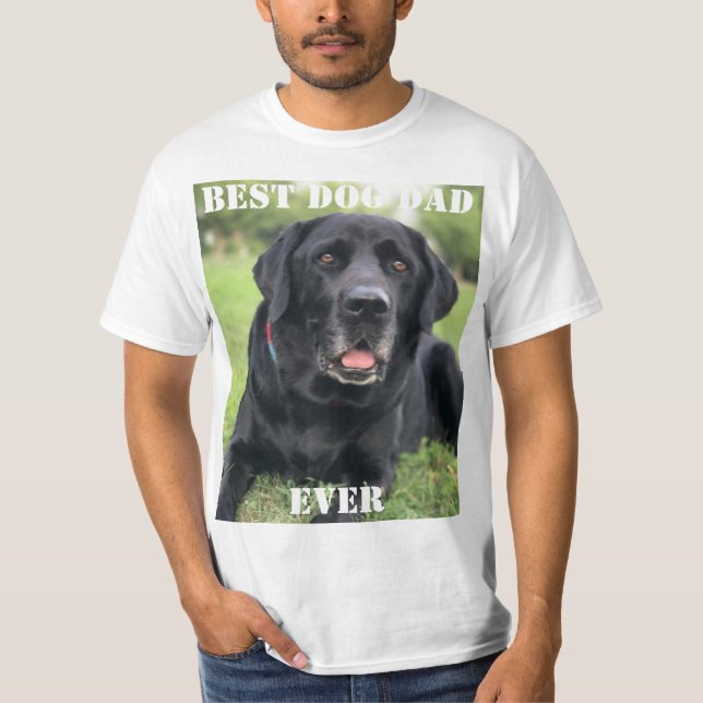 Bester Hund-Vater je Foto Erstellen Sie Ihren eige T-Shirt (Vorderseite)