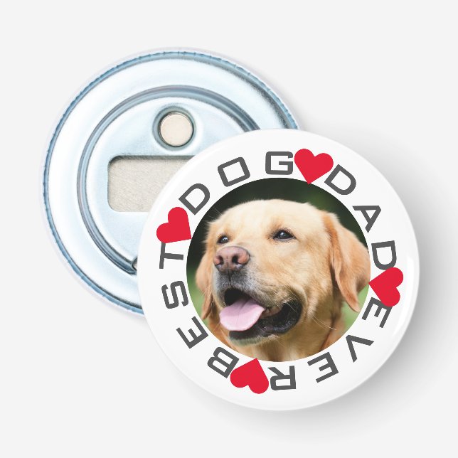 Bester Hund-Vater je Foto Flaschenöffner (Vorderseite)