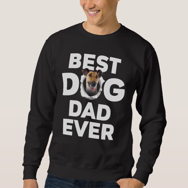 Bester Hund-Vater je glatter Fox Terrier Sweatshirt (Vorderseite)