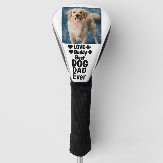 Bester Hund-Vater je kundenspezifisch Modernes Fot Golf Headcover (Vorderseite)