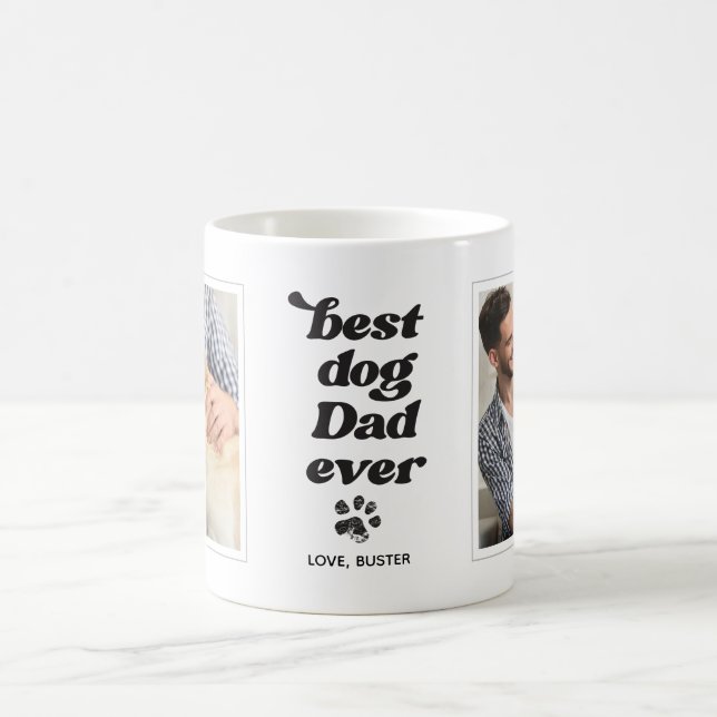 Bester Hund-Vater je kundenspezifische Foto- und T Kaffeetasse (Mittel)