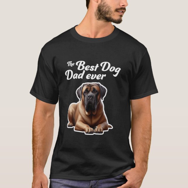 Bester Hund Vater je - Mastiff T-Shirt (Vorderseite)