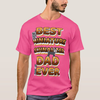Bester Hund Vater je Miniatur Schnauzer T-Shirt