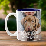 Bester Hund-Vater je Modernes, benutzerdefiniertes Zweifarbige Tasse<br><div class="desc">Dieses einfache und klassische Design besteht aus Serifentypografie und fügt ein benutzerdefiniertes Foto hinzu</div>