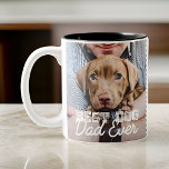 Bester Hund-Vater je Modernes, benutzerdefiniertes Zweifarbige Tasse<br><div class="desc">Dieses einfache und klassische Design besteht aus Serifentypografie und fügt ein benutzerdefiniertes Foto hinzu</div>