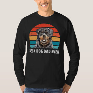 Bester Hund Vater je Niedlich Rottweiler Retro Vin T-Shirt
