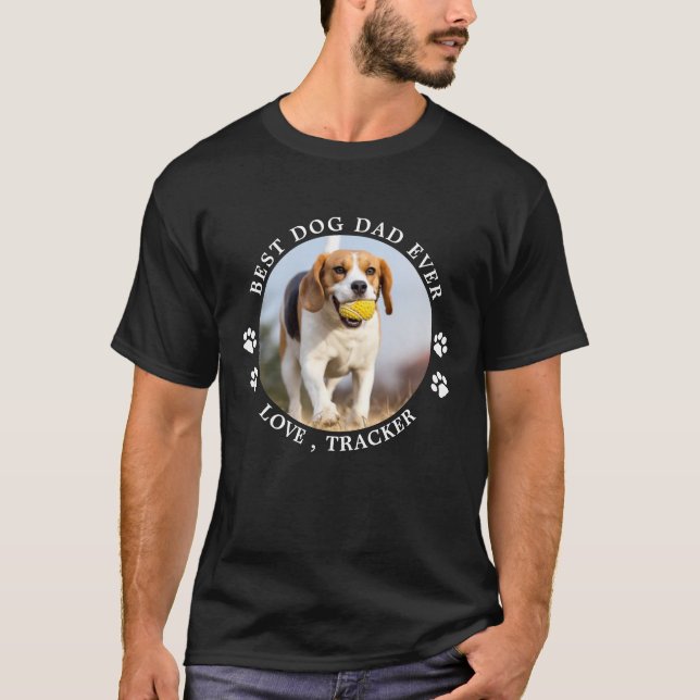 Bester Hund-Vater je Paw druckt benutzerdefinierte T-Shirt (Vorderseite)