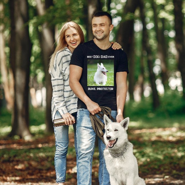 Bester Hund Vater je Personalisiert Foto Haustiere T-Shirt (Von Creator hochgeladen)