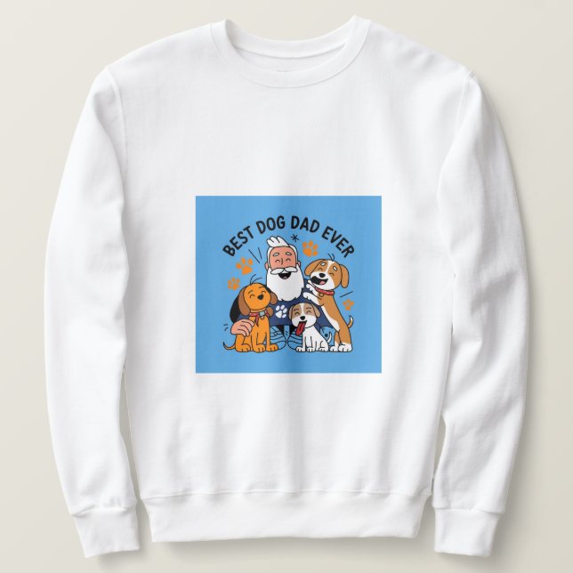Bester Hund Vater je Personalisiert Foto  T - Shir Sweatshirt (Design vorne)
